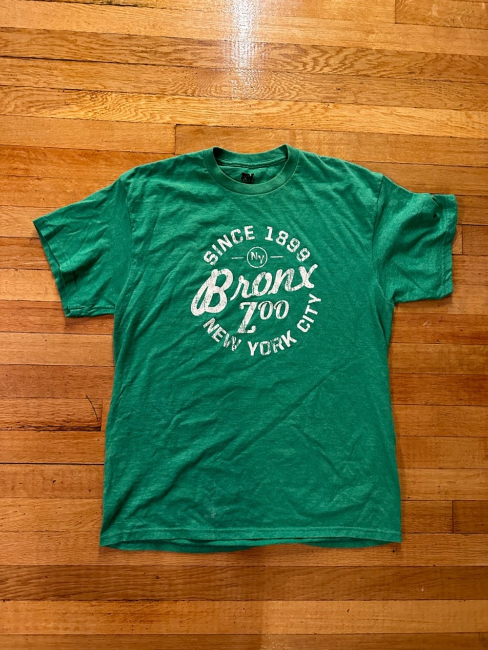 BRONX ZOO NEW YORK CITY NYC TEE T SHIRT Mens Large Green NY MV SPORT